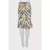 Printed flared skirt