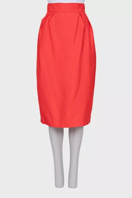 Pink midi skirt