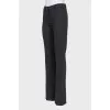 Black wool trousers