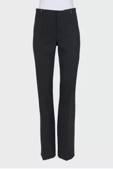 Straight-leg trousers with creases