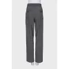 Grey Checked Wool Trousers