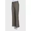 Cropped flared trousers with print