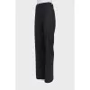 Straight trousers with decorative buttons