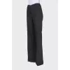 Flared trousers with cuffs