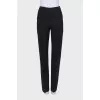 Straight cut trousers with a high waist