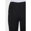 Straight cut trousers with a high waist