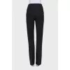 Straight cut trousers with a high waist