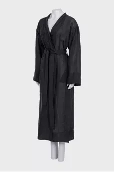Translucent cardigan with belt