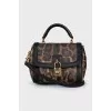 Animal print canvas bag
