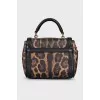 Animal print canvas bag