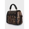 Animal print canvas bag
