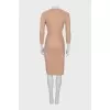 Fitted dress with shaped neckline