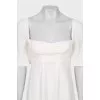 White dress with square neckline