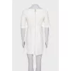 White dress with square neckline