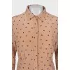 Fitted dress with a small print