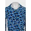Blue dress with print