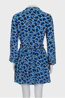 Blue dress with print