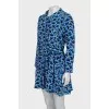 Blue dress with print