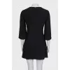 Black dress with gold logo