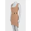 Beige dress with golden decor
