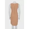 Beige dress with golden decor
