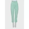 Green tapered fit jeans