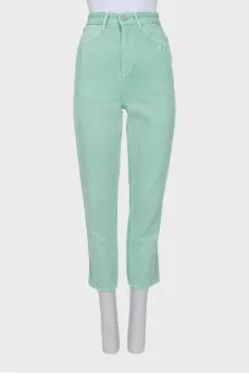Зелені джинси tapered fit