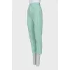 Green tapered fit jeans