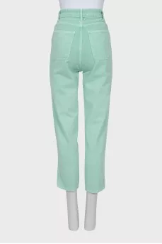 Зелені джинси tapered fit
