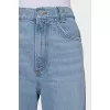 High waist wide leg cargo jeans
