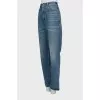 High waist straight jeans