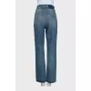 High waist straight jeans
