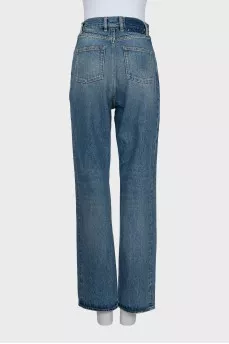 High waist straight jeans