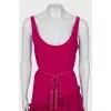 Fitted dress with frills and belt
