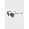 Sunglasses with leather elements