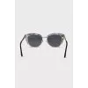 Sunglasses with leather elements