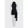 Dress with side train
