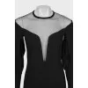 Black dress with mesh top