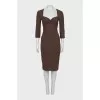 Brown sheath dress