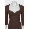 Brown sheath dress