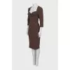 Brown sheath dress