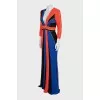Fitted dress with accent stripes