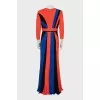 Fitted dress with accent stripes