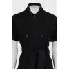 Short sleeve fitted coat
