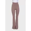 High waisted flared skinny trousers