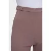 High waisted flared skinny trousers