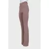 High waisted flared skinny trousers