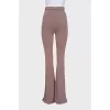 High waisted flared skinny trousers