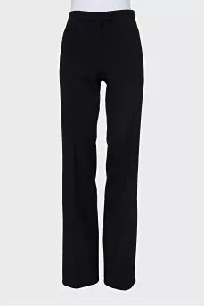 Classic cut wool trousers