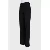 Classic cut wool trousers